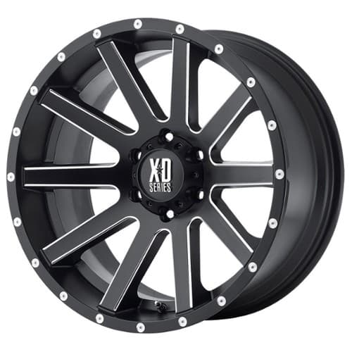 XD Series XD818 Heist 22x10 5x127 12 ET 78.3 CB Satin Black Milled Spokes (XD81822050912)