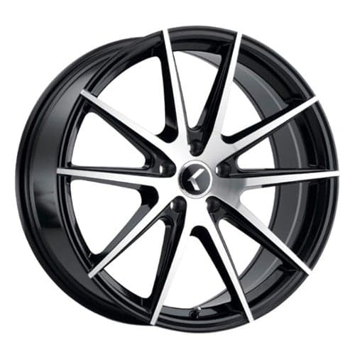 Kraze KR193 Turismo Gloss Black with Machined Face (KR193-7831BM38)