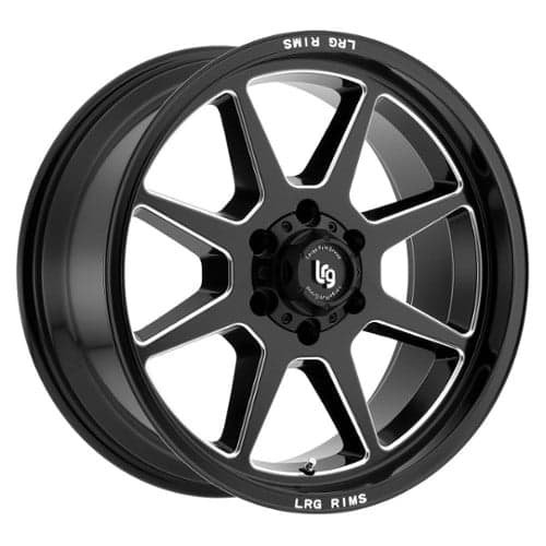LRG Wheels 115 Blades 20x10 5x150 -24 ET 108 CB Satin Black/Milled (11521055924N)