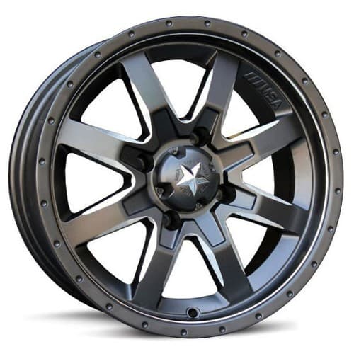 MSA Offroad M25 Rocker 14x7 4x156 10 ET 132 CB Milled Satin Black (M25-04756M)