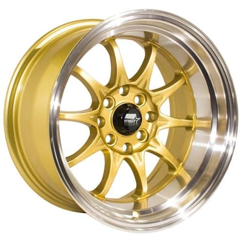 MST MT11 17x9 5x100/5x114.3 20 ET 73.1 CB Gold w/Machined Lip (11-7917-20GLDL)