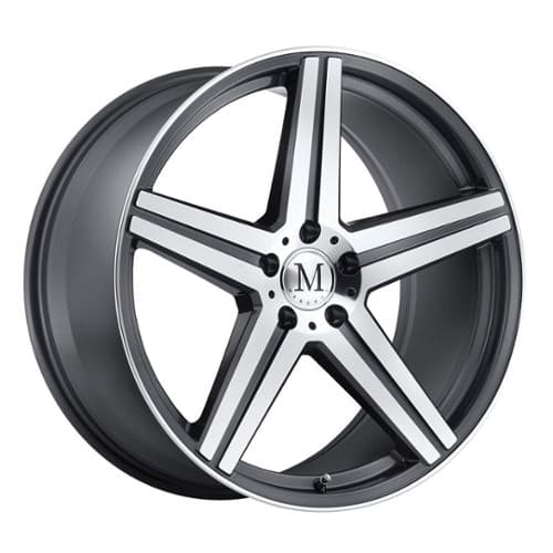 Mandrus Estrella 20x10 5x112 40 ET 66.6 CB Gunmetal W/Mirror Cut Face & Lip Edge (2010MAE405112G66)