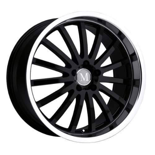 Mandrus Millennium 17x8 5x112 25 ET 66.1 CB Gloss Black W/Mirror Cut Lip (1780MAM255112B66)