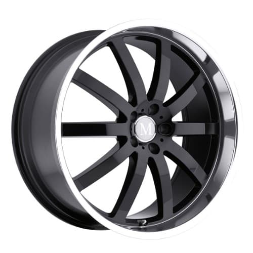 Mandrus Wilhelm 19x8.5 5x112 43 ET 66.6 CB Gloss Black W/Mirror Cut Lip (1985MAW435112B66)