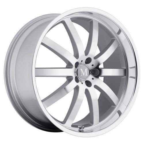 Mandrus Wilhelm 18x8.5 5x112 43 ET 66.6 CB Silver W/Mirror Cut Face & Lip (1885MAW435112S66)