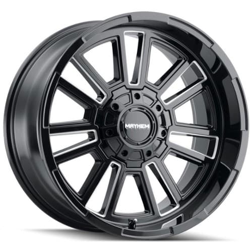 Mayhem 8115 Apollo 20x9 8x165.1 18 ET 125.2 CB Black w/Milled Spokes (8115-2981BM18)