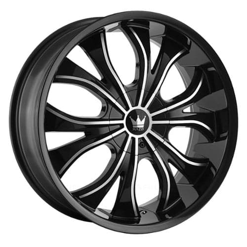 Mazzi Hustler 342 Gloss Black/Machined Face (342-22918B)