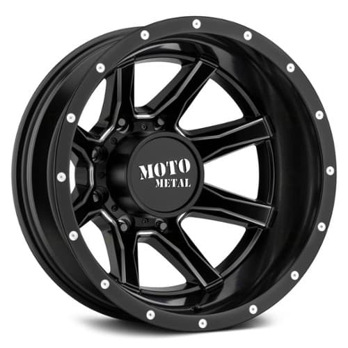 Moto Metal MO995 Dually Rear 17x6.5 8x165.1 -140 ET 125.5 CB Satin Black Milled (MO995765807140N)