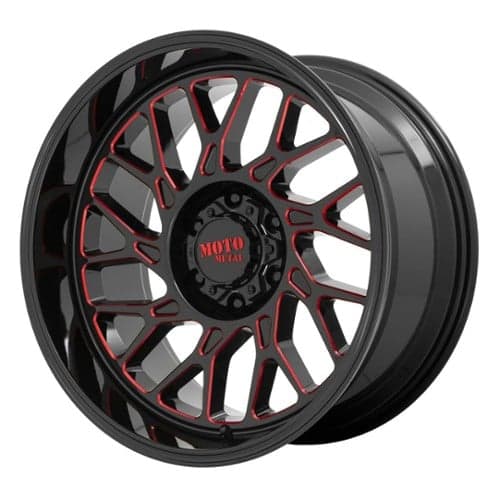 Moto Metal MO805 Predator Gloss Black Milled With Red Tint (MO80521080918N)