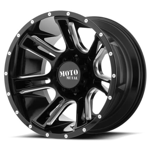 Moto Metal MO982 AMP 18x10 8x165.1 -24 ET 125.5 CB Gloss Black Milled (MO98281080324N)