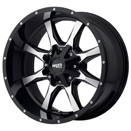 Moto Metal MO970 17x9 5x127/5x139.7 -12 ET 78.1 CB Gloss Black With Machined Face (MO97079035312NUS)