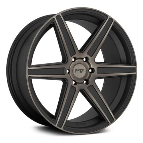 Niche Carina M236 24x10 6x139.7 30 ET 106.1 CB Matte Black with Machined Face and Double Dark Tint (M236240084+30)