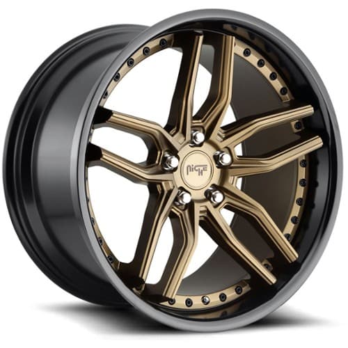 Niche Methos M195 Matte Bronze Black Bead Ring (M195198521+35)