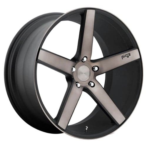 Niche Milan M134 Black & Machined w/Double Dark Tint (M134208565+35)