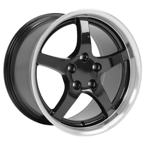 OE Replica Wheels CV05 DD Black Rim with Machined Lip (CV05D17095547554BM)