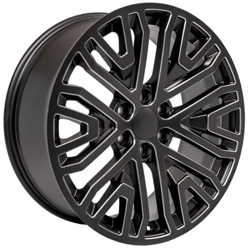 OE Replica Wheels CV37 Black with Milled Edge (CV3720090655028B1M)