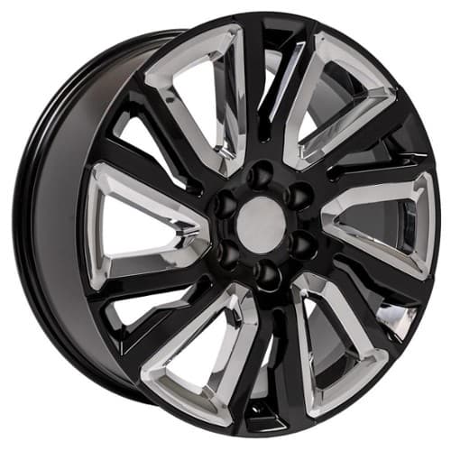 OE Replica Wheels CV39 22x9 6x139.7 28 ET 78.1 CB Black w/Chrome Black with Chrome (CV3922090655028Bic)