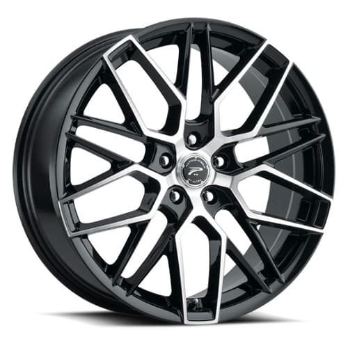 Platinum 459U Retribution 17x8 5x108 40 ET 72.56 CB Gloss Black with Diamond Cut Face and Clear Coat (459-7831U+40)