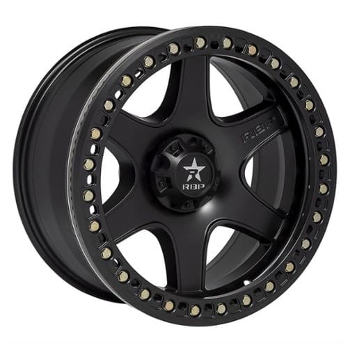 RBP Wheel 50R Cobra 14x7 Blank 4 Lug 13 ET 78.1 CB Black w/Black Ring (50R-1470-00+13FB)