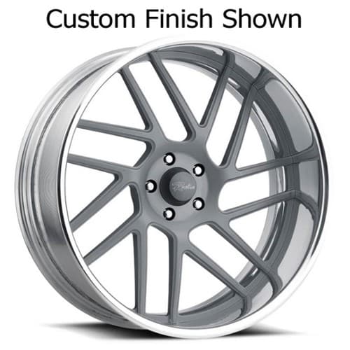 Raceline Silverstone 22x10 -25 to 76.2 ET 108 CB Custom Finish (RL22210-sile)
