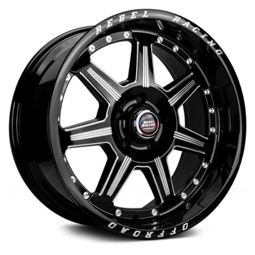 Rebel Phantom 17x9 5x127 -12 ET 73 CB Black Machined (102-7907312N-BM)