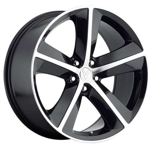 Voxx Replica Dodge Challenger Gloss Black Machined Face (CHL290511520GBF)