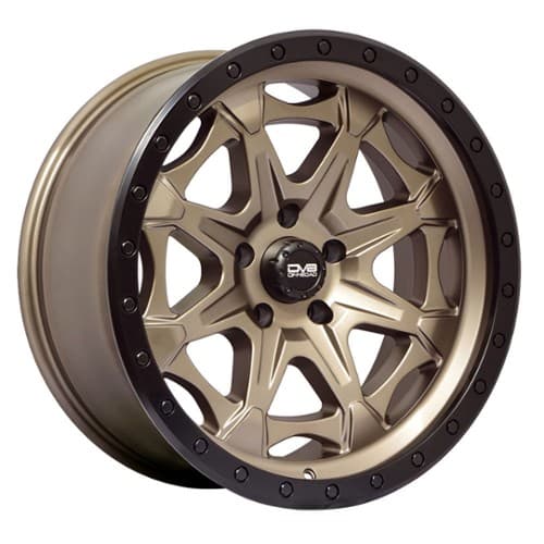 DV8 886A 20x9 6x139.7 -12 ET 87 CB Matte Bronze with Black Simulated Beadlock (886A-2908312M)
