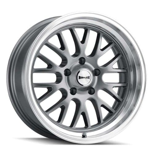 Ridler 607 20x10 5x114.3 0 ET 83.8 CB Gray W/Machined Lip (607-2165G)