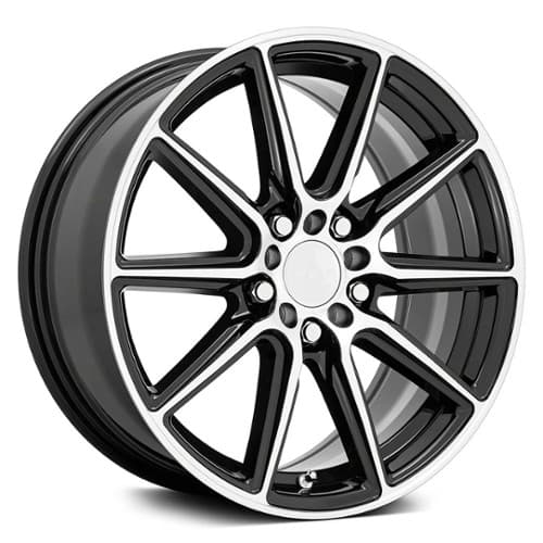 Ruff Throttle 18x8 5x112/5x120 38 ET 76.1 CB Gloss Black with Machined Face (1880RDT385D20F76)