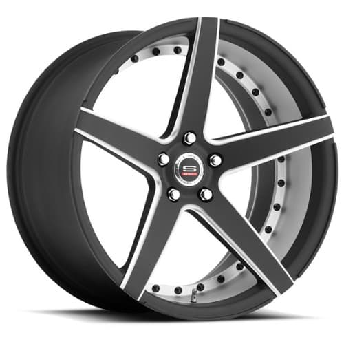 Spec-1 SPM-76 19x8.5 5x114.3 35 ET 73.1 CB Matte Black Machined (SPM76Y19851635GBMWBR)