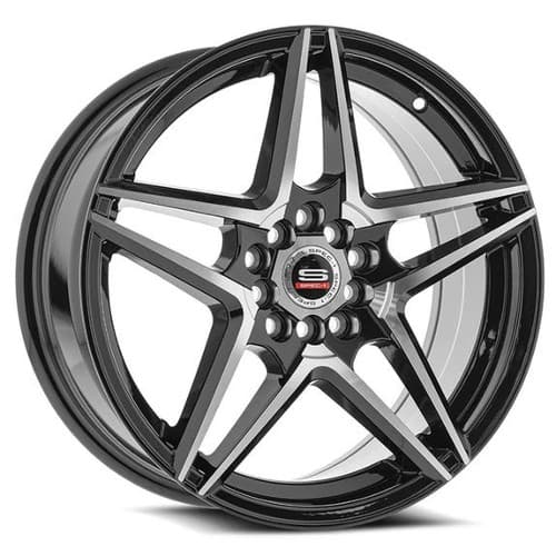 Spec-1 SP-54 17x7.5 4x100 42 ET 73.1 CB Gloss Black Machined (SP541775942GBM)