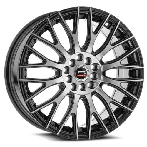 Spec-1 SP-55 17x7.5 4x100 42 ET 73.1 CB Gloss Black Machined (SP551775942GBM)