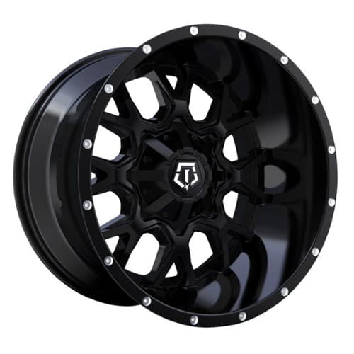 TIS Offroad 549B 17x9 5x114.3/5x127 -12 ET 78 CB Satin Black with Bright Spot Milling on Lip (549B-7900512)