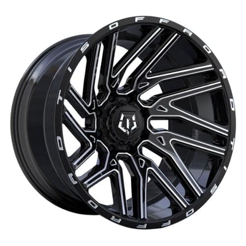 TIS Offroad 554BM Gloss Black w/ Milled Spoke Accents and Lip Logo (554BM-2108119S)