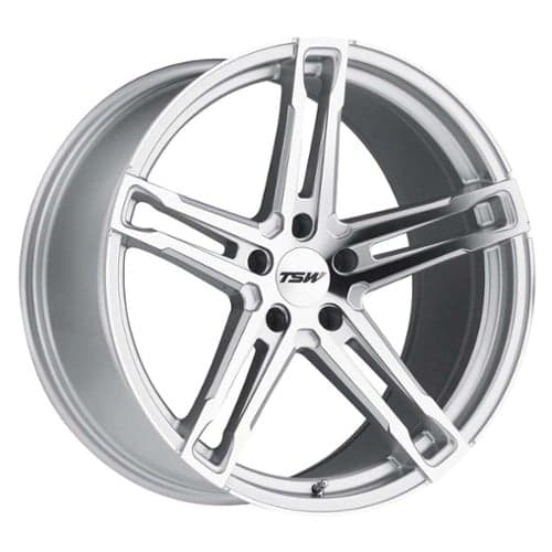 TSW Alloy Mechanica 19x10.5 5x120 27 ET 76.1 CB Silver W/Mirror Cut Face (1905MEC275120S76)