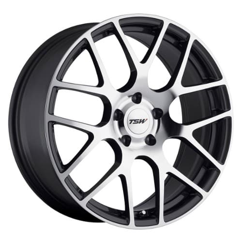TSW Alloy Nurburgring 18x9 5x114.3 32 ET 76 CB Gunmetal W/Mirror Cut Face (1890NUR325114S76)