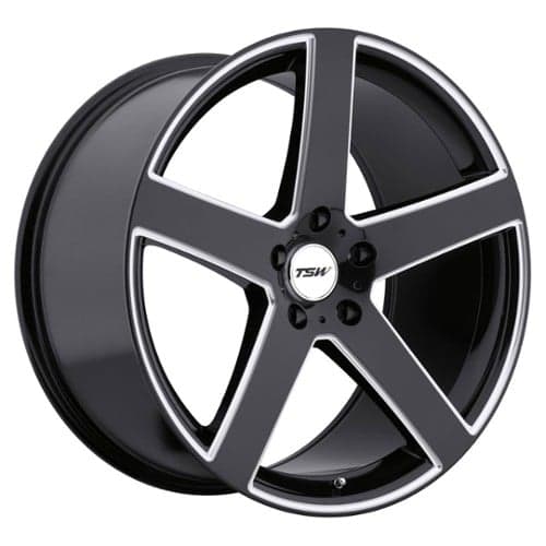 TSW Alloy Rivage 20x10 5x120.65 25 ET 76.1 CB Gloss Black W/Milled Spoke (2010RIV255120B76)