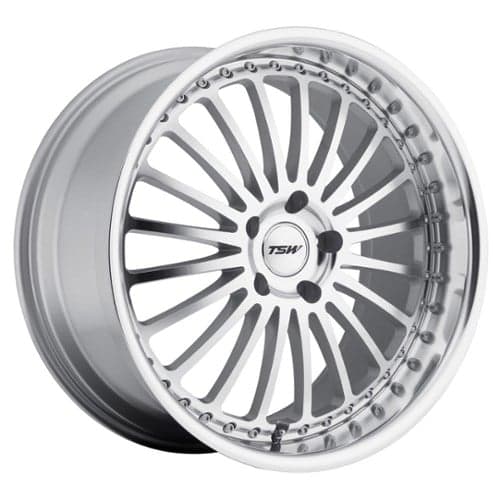 TSW Alloy Silverstone Silver W/Mirror Cut Face & Lip (2290SIL355120S76)