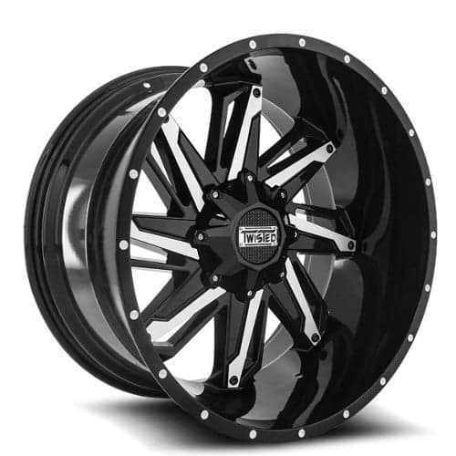 Twisted Off-Road T-22 Razor 20x10 5x139.7/5x150 -12 ET 110 CB Gloss Black Machined (T2220105139715012GBM)
