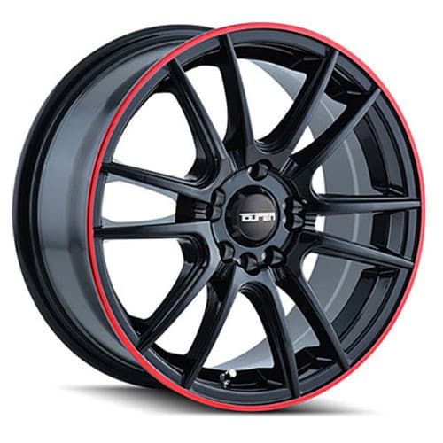 Touren TR77 3277 18x7.5 5x105/5x112 40 ET 72.56 CB Black/Red Ring (3277-8719B)