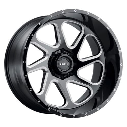 Tuff A.T. T2B Right Gloss Black W/Milled Spoke (2414T2B-25127B71R)