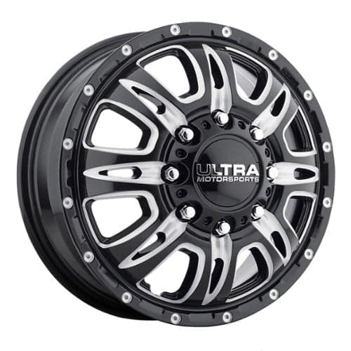 Ultra 049 Predator Dually Front Gloss Black w/Milled Accents (049-7699FBM)