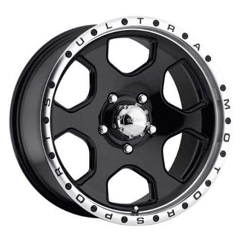 Ultra 175 Rogue 16x8 8x165.1 -6 ET 130.2 CB Gloss Black w/ Diamond Cut Lip & Clear Coat (175-6881B)
