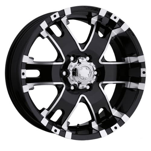 Ultra 202 Baron 17x9 6x139.7 25 ET 106.1 CB Gloss Black with Diamond Cut Accents and Clear Coat (202-7984B)