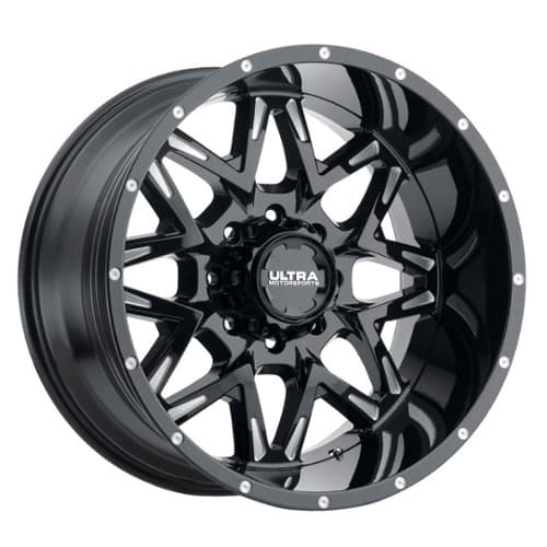 Ultra 254 Carnivore 20x9 5x139.7/5x127 1 ET 87 CB Gloss Black w/ Milled Accents (254-2905BM+01)