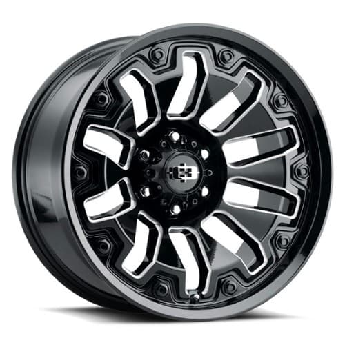 Vision 362 Armor Gloss Black Milled Spoke with Black Bolt Inserts (362-2984GBMSB12)