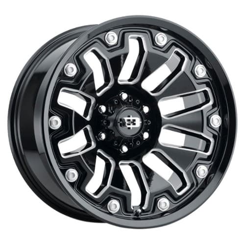 Vision 362 Armor Gloss Black Milled Spokes (362-8973GBMSB-12)