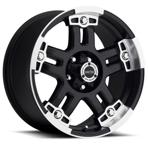Vision 394 Warlord Matte Black Machined Face (394-22987MF18)