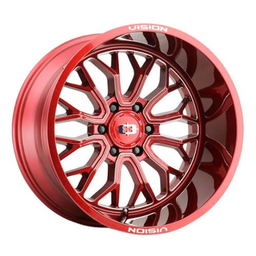 Vision 402 Riot 20x12 5x150 -51 ET 110.2 CB Red Tint Milled Spoke (402-20250RTMS-51)