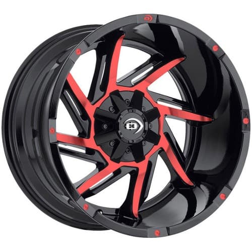 Vision 422 Prowler Gloss Black Machined w/Red Tint (422Z20207BMFR-51)